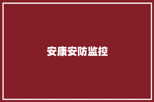 安康安防监控