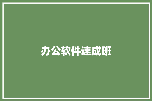 办公软件速成班,办公软件有哪些。