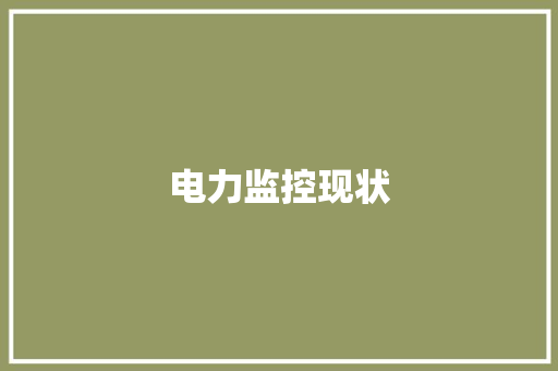 电力监控现状