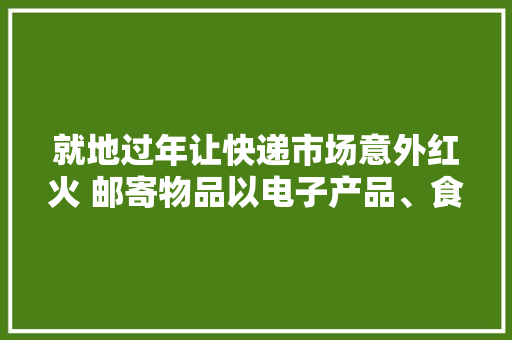 就地过年让快递市场意外红火 邮寄物品以电子产品、食物居多