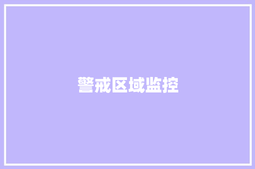 警戒区域监控