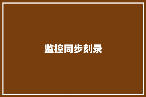 监控同步刻录,刻录到光盘怎么操作。