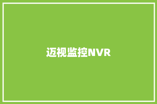 迈视监控NVR