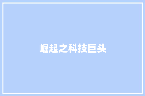 崛起之科技巨头 崛起之科技巨头 互联通信