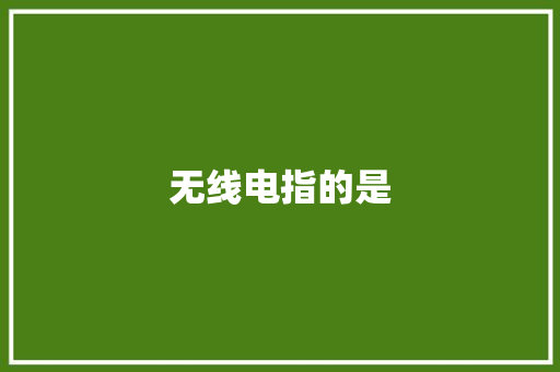 无线电指的是,无线电通信技术期刊。