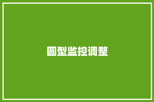 圆型监控调整,摄像头监控哪个品牌好。