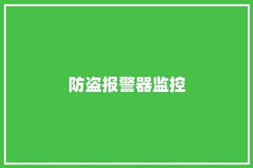 防盗报警器监控