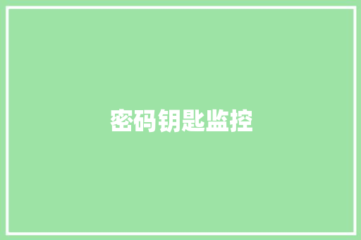 密码钥匙监控