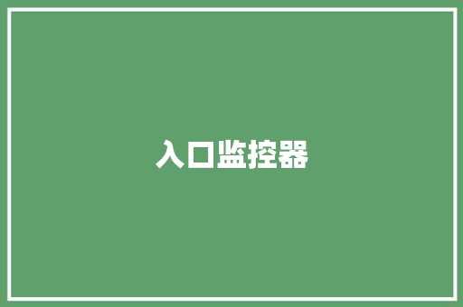 入口监控器,摄像头监控哪个品牌好。