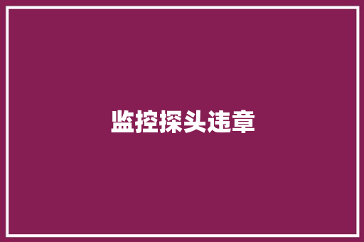 监控探头违章,猫眼实时票房。