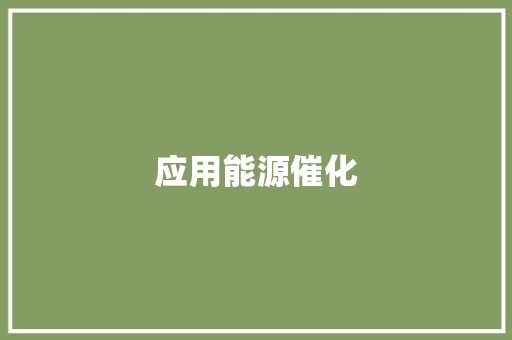 应用能源催化