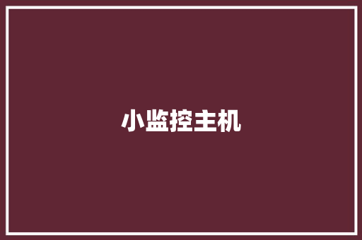 小监控主机,主机开了显示器没反应。
