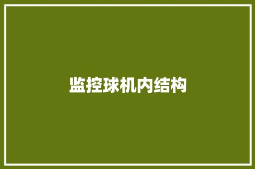 监控球机内结构