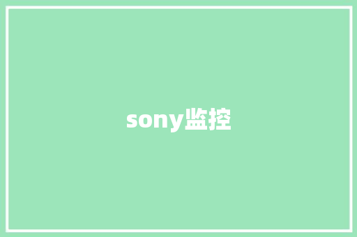 sony监控,安防资质。