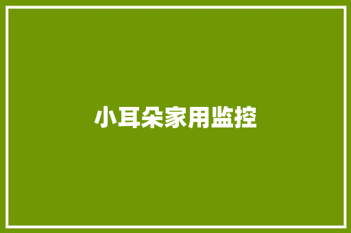 小耳朵家用监控,电压暂降。