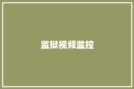 监狱视频监控