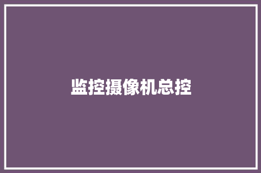 监控摄像机总控,小米su7。