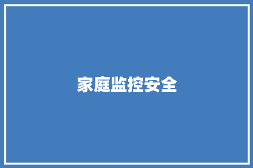 家庭监控安全