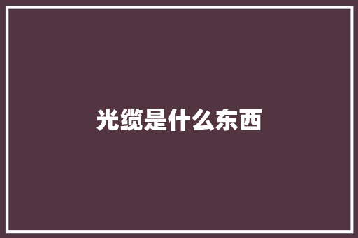 光缆是什么东西,光纤陀螺。