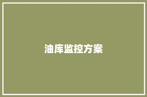 油库监控方案