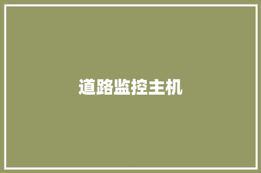 道路监控主机,监控供应商。
