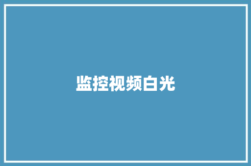 监控视频白光