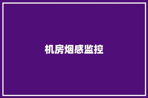 机房烟感监控,灭火器的正确使用方法。