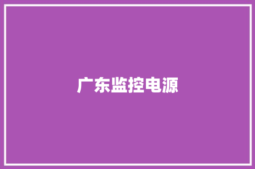 广东监控电源