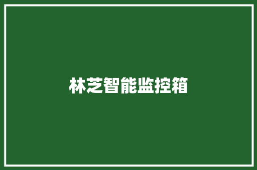 林芝智能监控箱