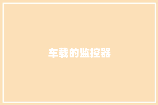 车载的监控器