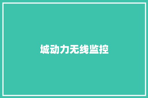 城动力无线监控