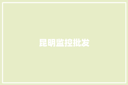 昆明监控批发