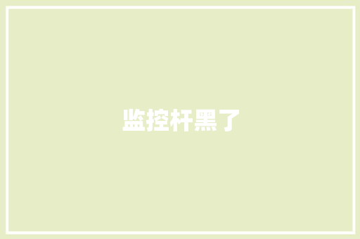 监控杆黑了