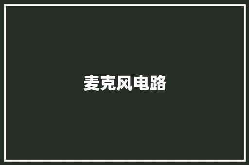 麦克风电路