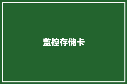 监控存储卡