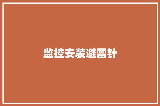 监控安装避雷针