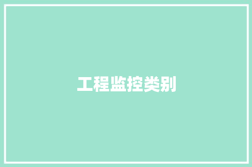 工程监控类别