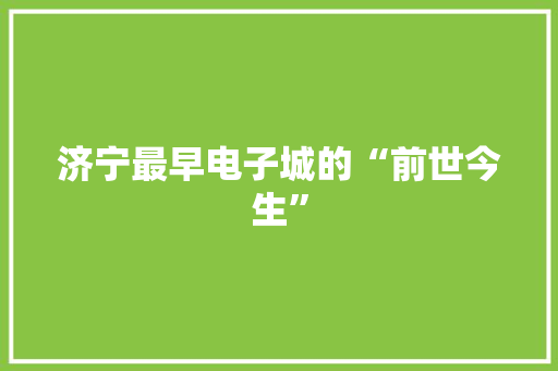 济宁最早电子城的“前世今生”
