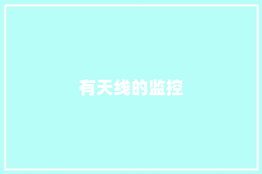 有天线的监控,天线宝宝。