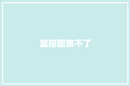 监控回放不了,录像的英文。