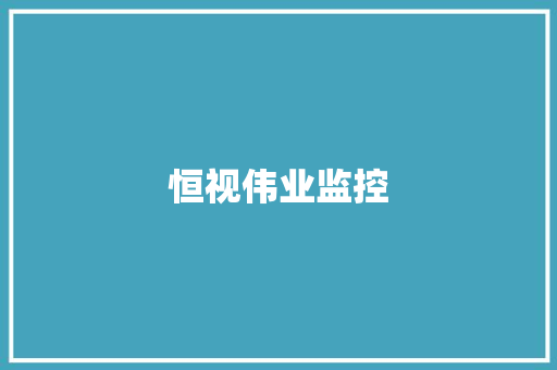 恒视伟业监控 恒视伟业监控 互联通信