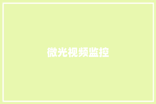 微光视频监控