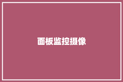 面板监控摄像,摄像头监控哪个品牌好。