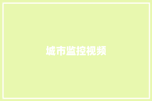 城市监控视频