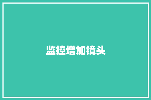 监控增加镜头 监控增加镜头 人工智能