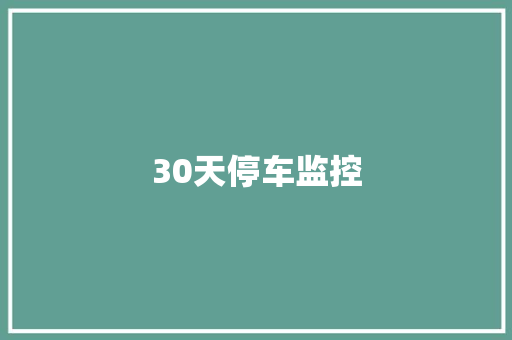 30天停车监控,停车坐爱枫林晚,霜叶红于二月花的意思。