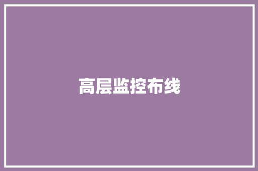 高层监控布线