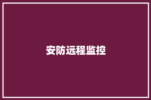 安防远程监控,远程监控系统。