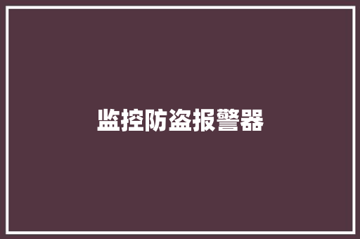 监控防盗报警器