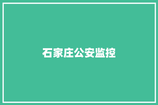 石家庄公安监控